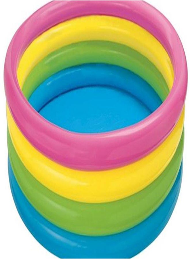 INTEX 3-Ring Inflatable Backyard Foldable Portable Stylish Circular Swimming Pool 168x46x4.2cm - Image 2