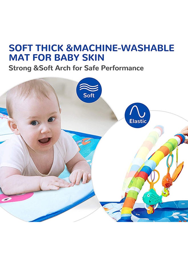 HUANGER Multicolour Piano Fitness Mat With Music And Light, Upto 12 Months Old Kids 42x75x60cm  - Image 2