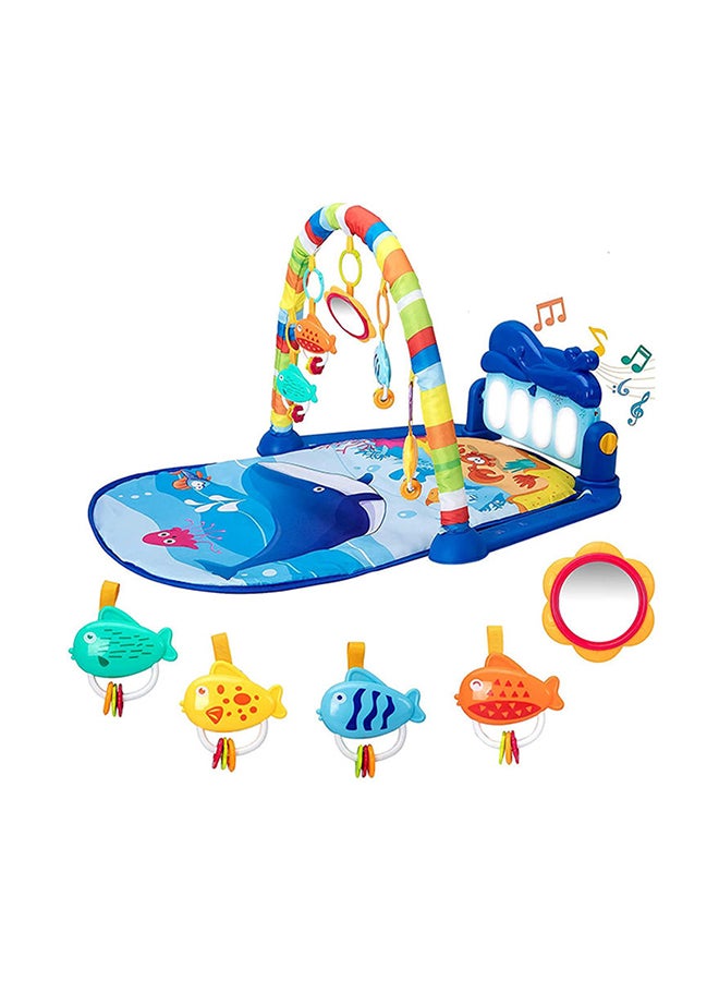 HUANGER Multicolour Piano Fitness Mat With Music And Light, Upto 12 Months Old Kids 42x75x60cm  - Image 3