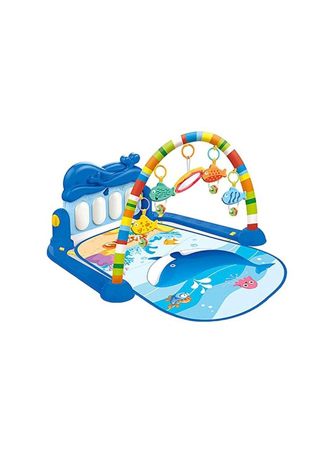 HUANGER Multicolour Piano Fitness Mat With Music And Light, Upto 12 Months Old Kids 42x75x60cm  - Image 4