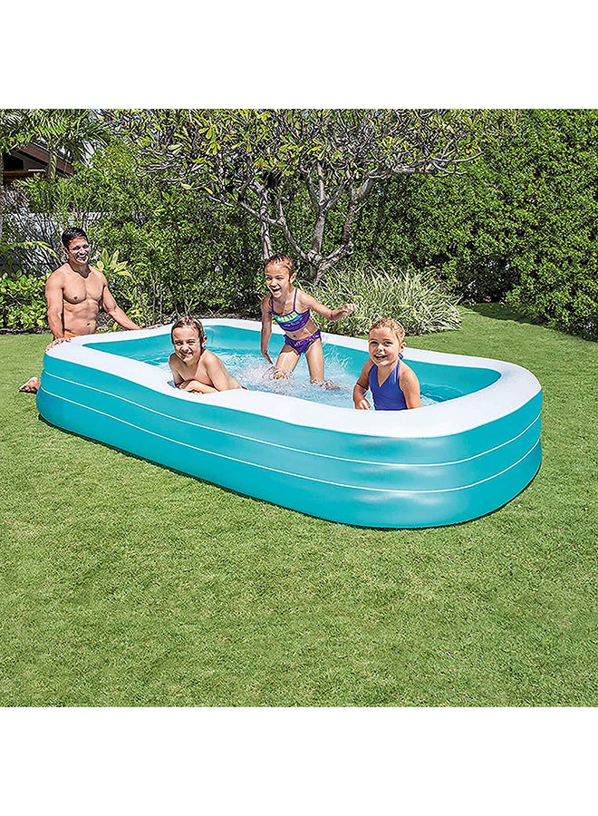 INTEX Swim Center Comfort Family Swimming Sturdy Outdoor And Lightweight Inflatable Pool 305x183x56cm  - Image 3