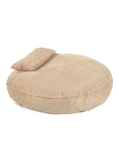 Bed Bean Bag With Pillow Beige 135x135x30cm - v1635142922/N51549999A_1