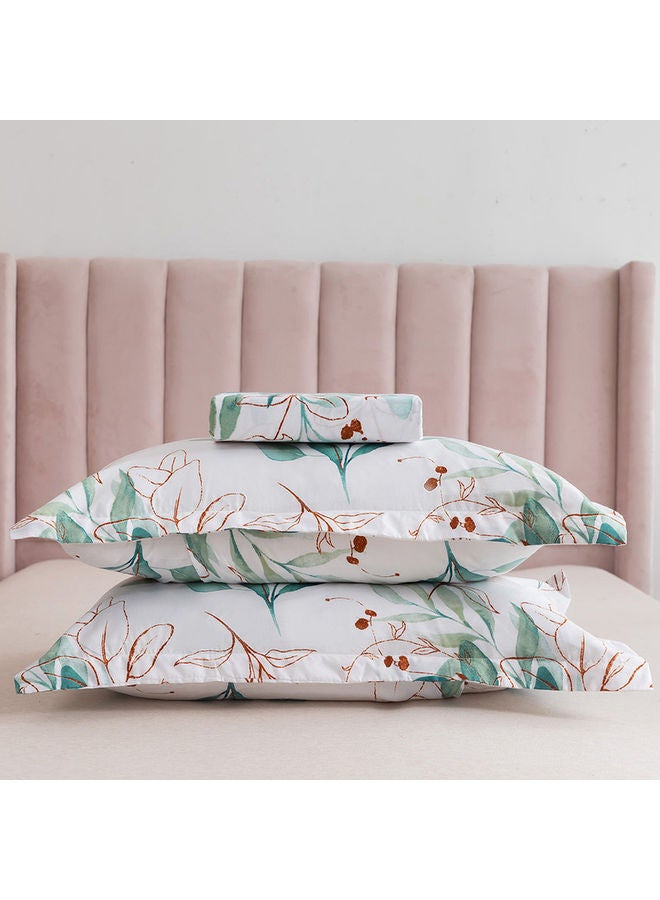RISHAHOME 3-Piece Premium Collection Qapla King Size Printed Bedsheet And Pillow Case Set Includes 1xKing Size Fitted Bedsheet 200x200x30cm, 2xPillow Cases Microfiber Multicolour 50x75cm  - Image 3