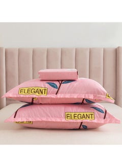 RISHAHOME 3-Piece Double Size Printed Flat Sheet Set Microfiber Multicolour 210x230cm  - Image 2