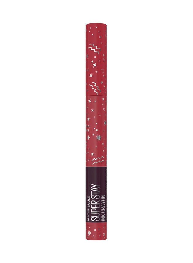 MAYBELLINE NEW YORK - Superstay Ink Crayon Own Your Empire Zodiac Lipstick - Aquarius Enjoy The Hustle - Image 1