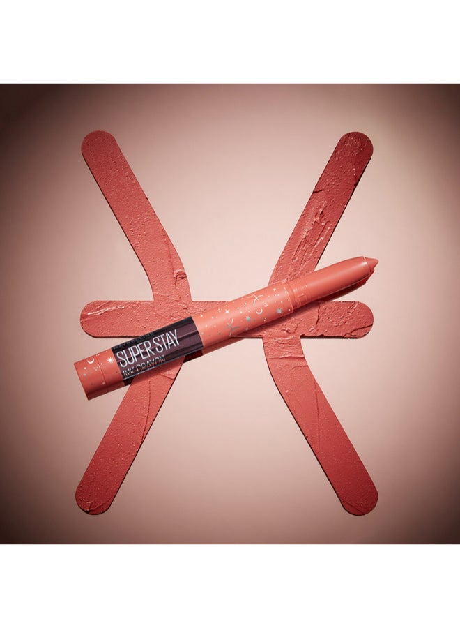 MAYBELLINE NEW YORK - Superstay Ink Crayon Own Your Empire Zodiac Lipstick - Aquarius Enjoy The Hustle - Image 1