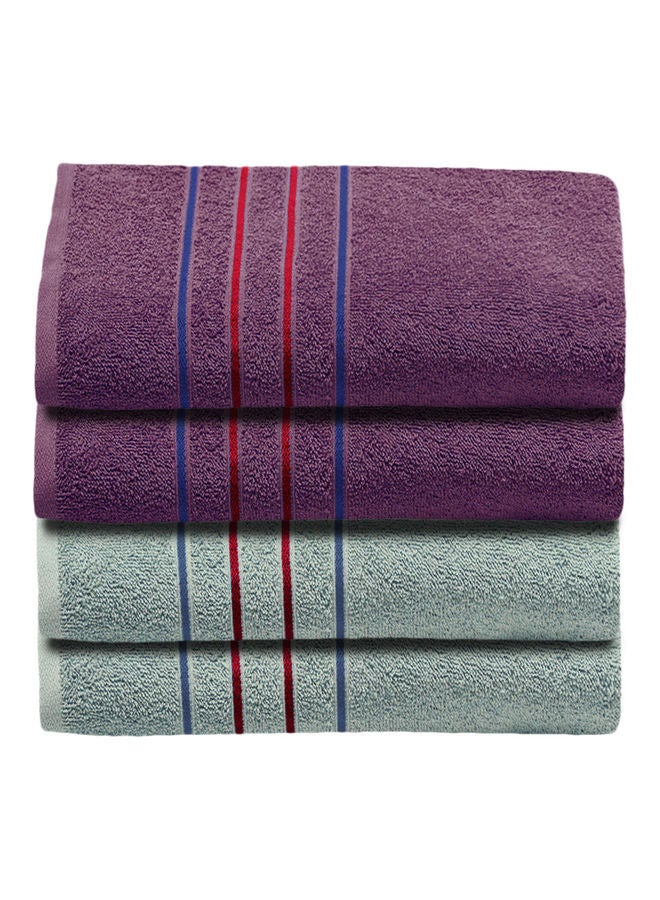4-Piece Bath Towel Set Multicolour 70x140cm - Image 1