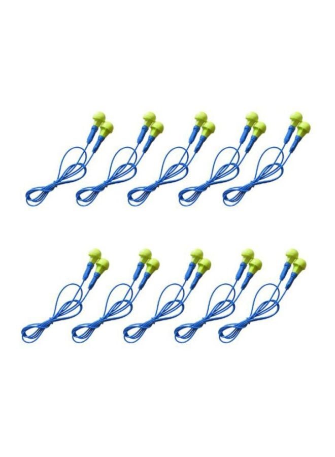 3M 10-Piece E-A-R Push-Ins Earplugs Green/Blue 8 x 3cm  - Image 2