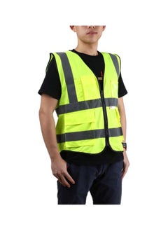 3M Fluorescent Reflective Safety Vest Fluorescent Yellow/Grey Fluorescent Yellow/Grey  - Image 1