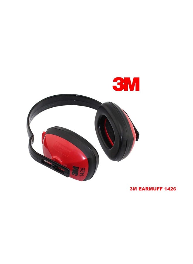 ثري ام واقيات أذن لخفض الضوضاء وضمان السلامة أحمر وأسود - Image 2
