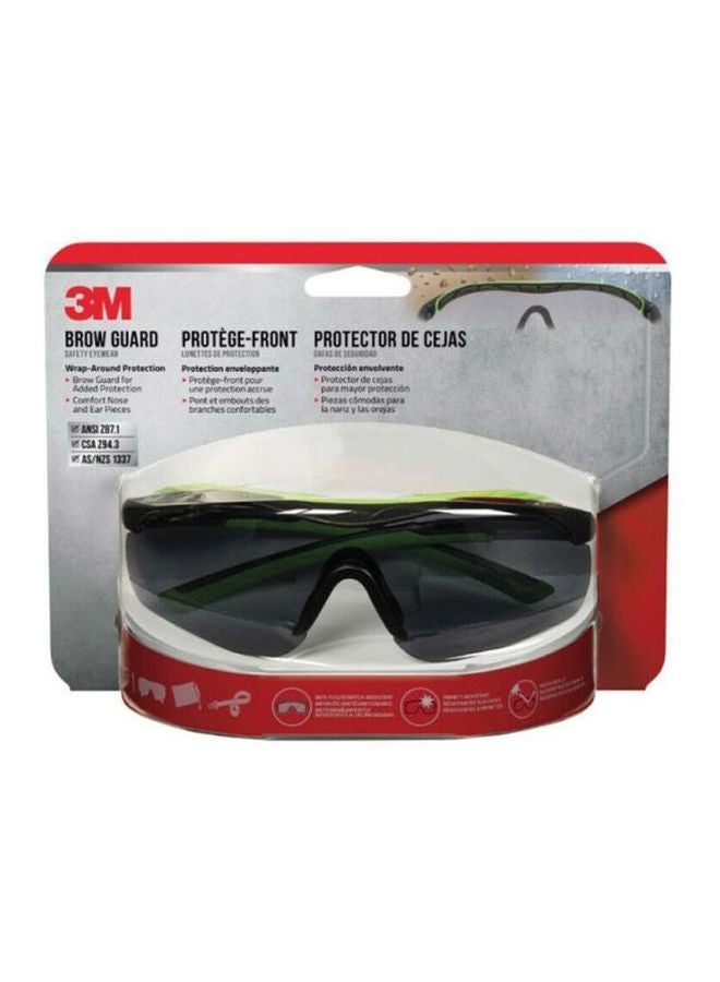 3M Sport Inspired Performance Safety Eyewear Black/Neon Green - Image 1