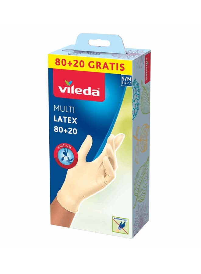 فيليدا قفازات من اللاتكس مقاس 80+20 سم/م أبيض