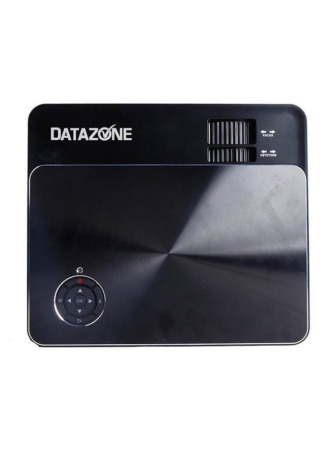 داتا زون جهاز بروجيكتور LCD بسطوع 2800 لومن ومنفذ USB بدقة كاملة الوضوح 1080P DZ-P-4004 أسود - Image 2