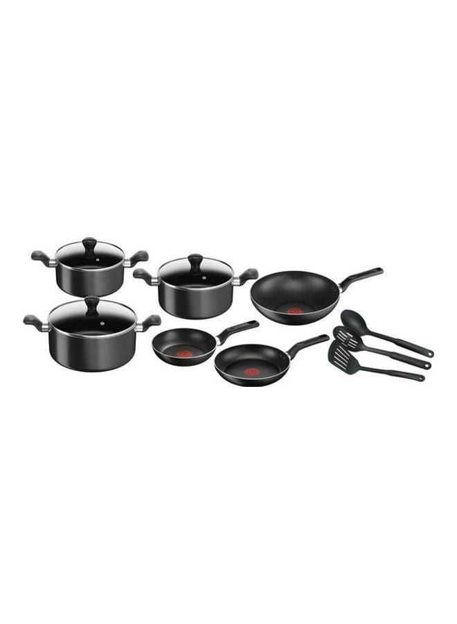 Tefal - 12-Piece Super Cook Cookware Set Black - Image 1