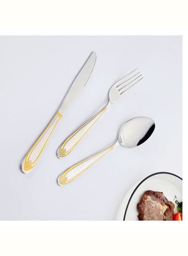 Sunhome 24-Piece Stainless Steel Cutlery Set Silver  - Image 4
