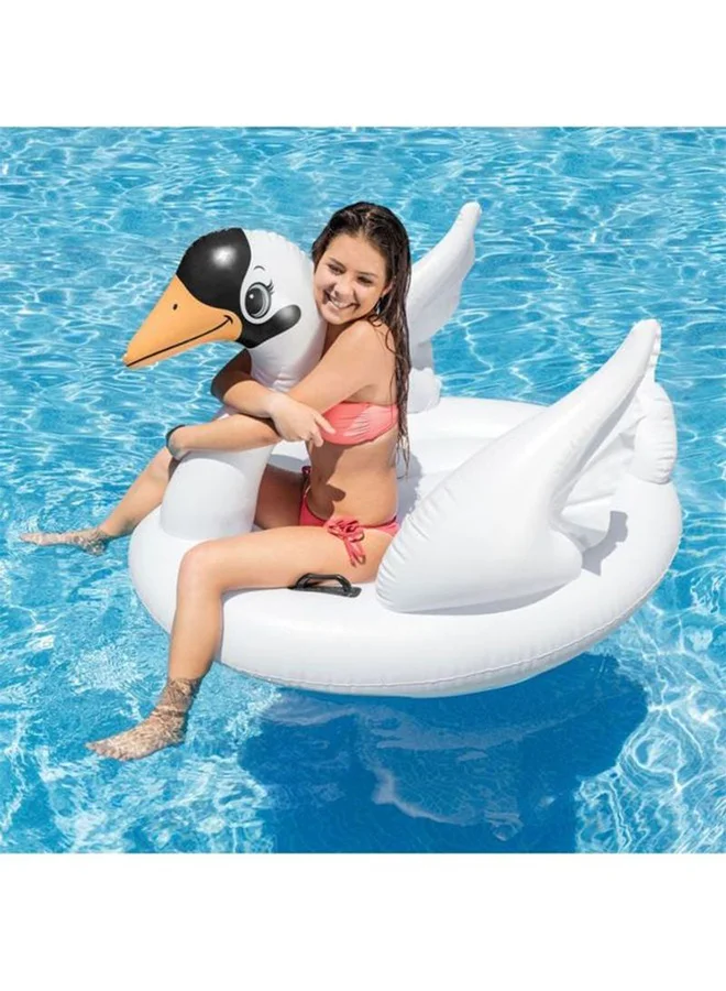 INTEX Swan Shaped Inflatable Portable Lightweight Non-Toxic Swimming Pool Rider Toy 178x140x132cm