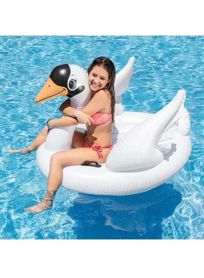 INTEX Swan Shaped Inflatable Portable Lightweight Non-Toxic Swimming Pool Rider Toy 178x140x132cm  - Image 3