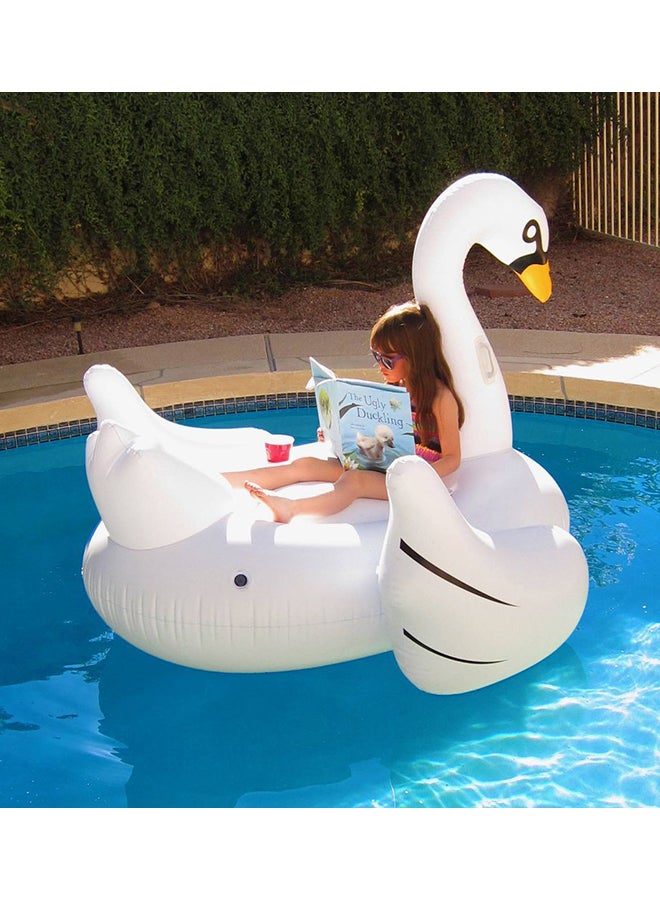 INTEX Swan Shaped Inflatable Portable Lightweight Non-Toxic Swimming Pool Rider Toy 178x140x132cm  - Image 5