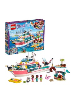 41381 908-Piece Friend Rescue Mission Boat Creative Fun Filled Building Block Toy Set 7+ Years