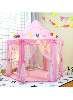 Foldable Portable Stylish Unique Design Hexagonal Indoor Outdoor Princess Castle Play House Tent 140x135x140cm - v1635165200/N32344735A_4