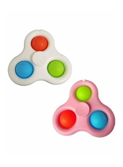 2-Piece High-Quality Stress-Relieve Silicone Simple Fidget Dimple Novelty Toy 7.5x7cm