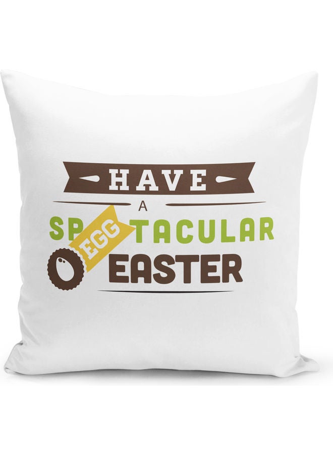 ليت وسادة زينة مطبوع عليها كلمة "Speggtacular" أبيض 16 x 16بوصة - Image 1