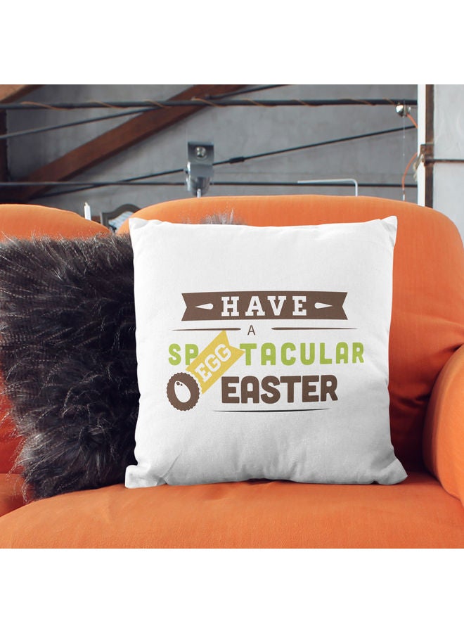 ليت وسادة زينة مطبوع عليها كلمة "Speggtacular" أبيض 16 x 16بوصة - Image 2