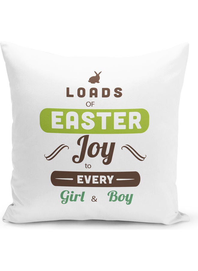 ليت وسادة زينة بطبعة تعبر عن عيد الفصح أبيض 16 x 16بوصة - Image 1