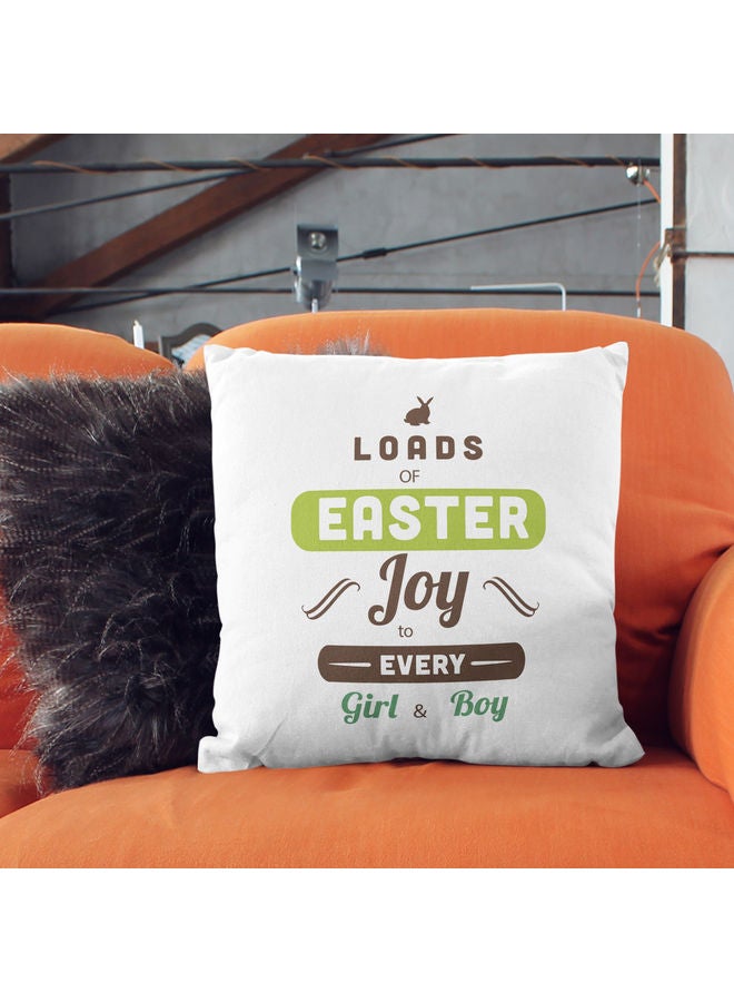 ليت وسادة زينة بطبعة تعبر عن عيد الفصح أبيض 16 x 16بوصة - Image 2