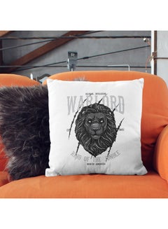LIT Decorative Throw Warlord Design Pillow White 16 x 16inch  - Image 2