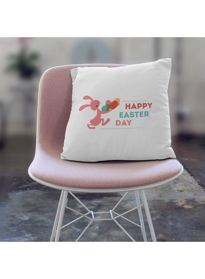 ليت وسادة زينة بتصميم أرنب مرح أبيض 16 x 16بوصة - Image 3