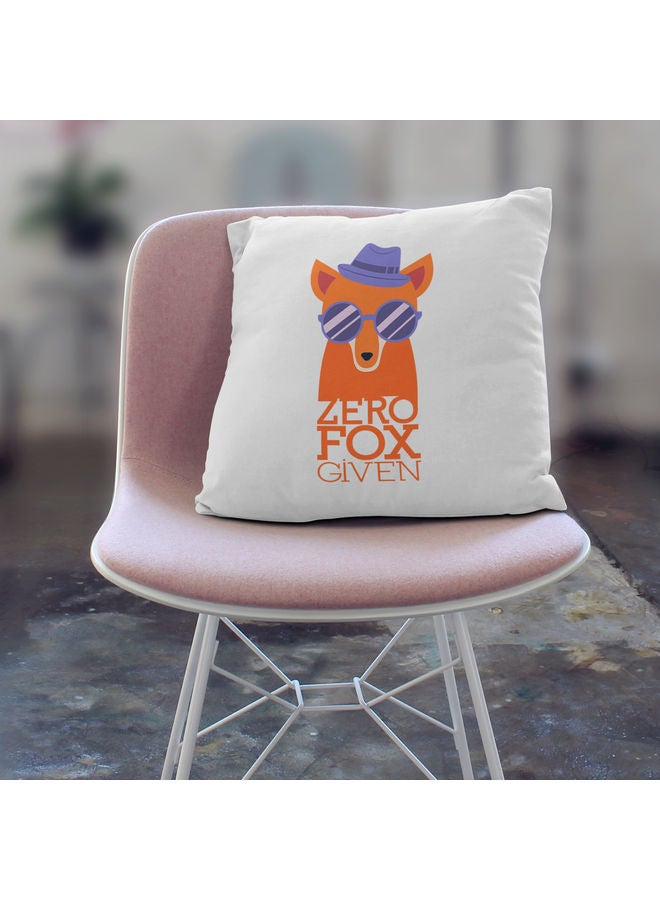 LIT Decorative Throw Fox Give Pillow White 16 x 16inch - Image 3