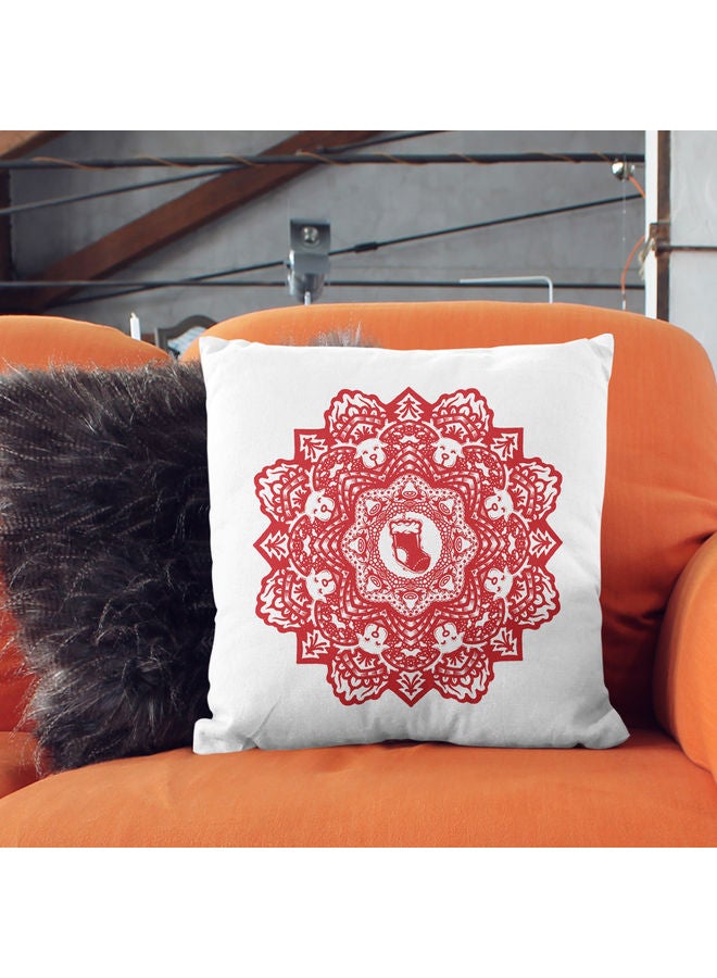 ليت وسادة زينة بتصميم الكريسماس أبيض 16 x 16بوصة - Image 2