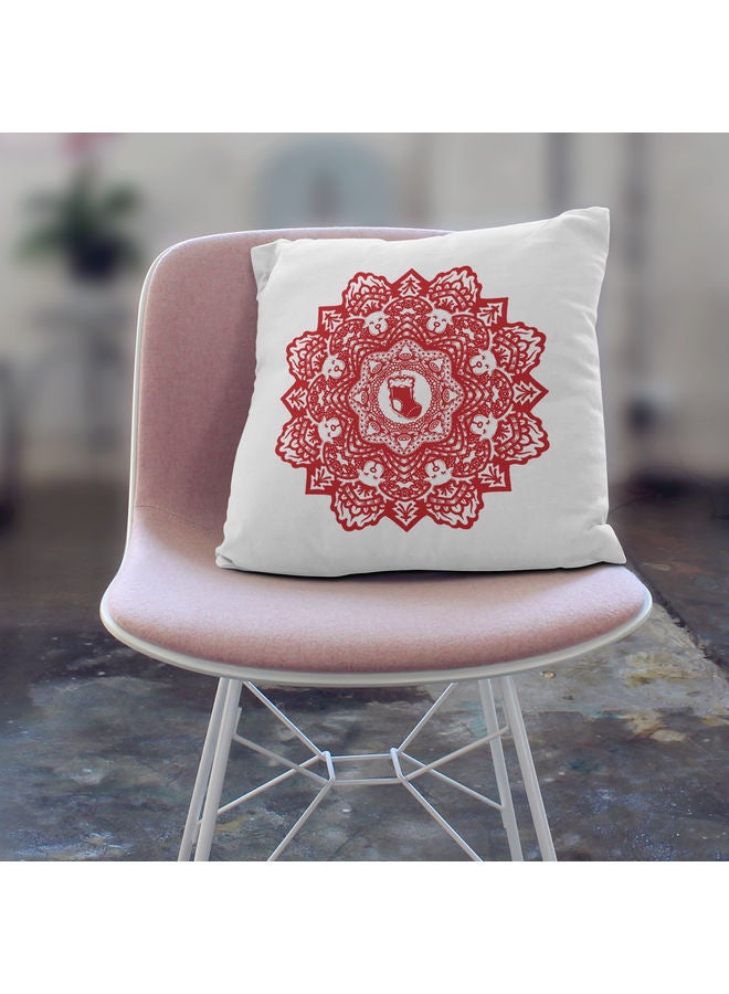 ليت وسادة زينة بتصميم الكريسماس أبيض 16 x 16بوصة - Image 3