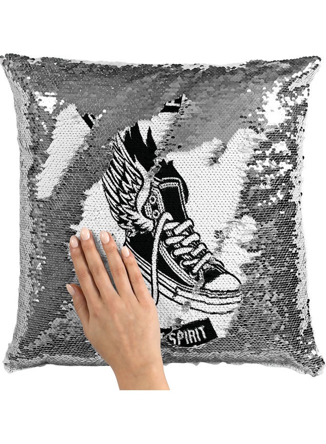 ليت وسادة زينة ترتر مطبوع عليها كلمة "Converse" أبيض 16 x 16بوصة - Image 2