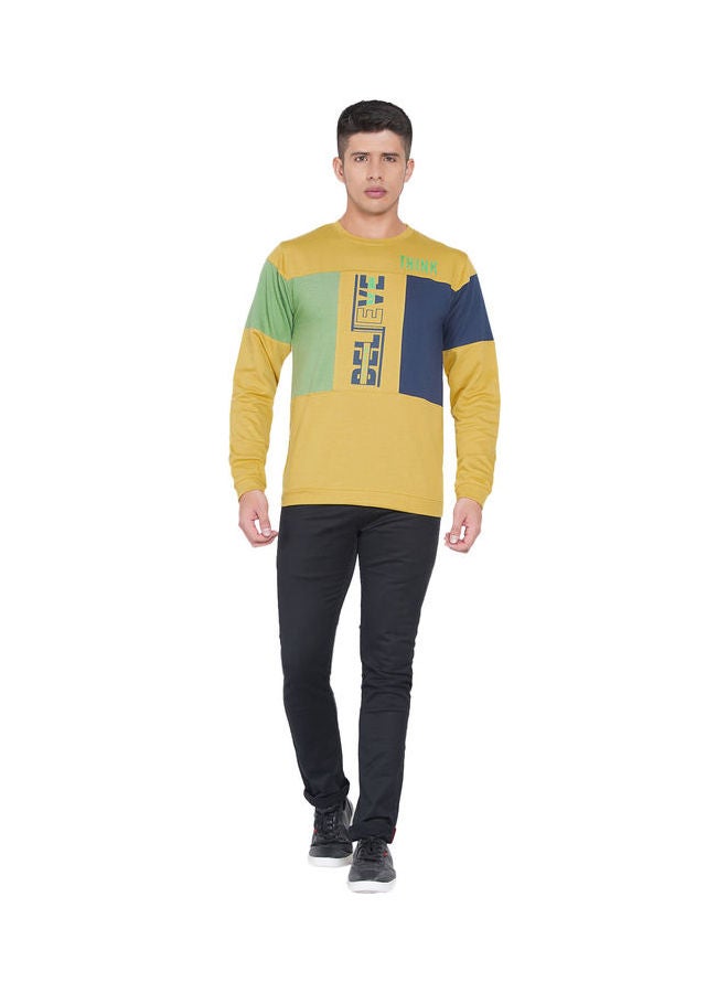 LAUREN Smith Graphic Printed Sweatshirt Mustard - Image 5