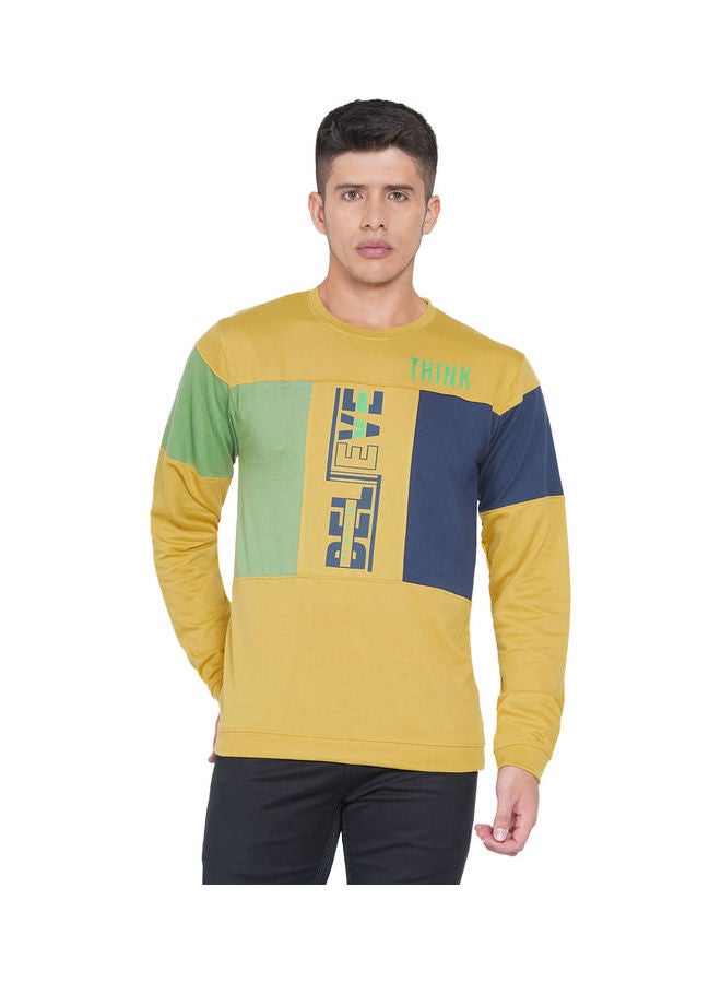 LAUREN Smith Graphic Printed Sweatshirt Mustard - Image 1