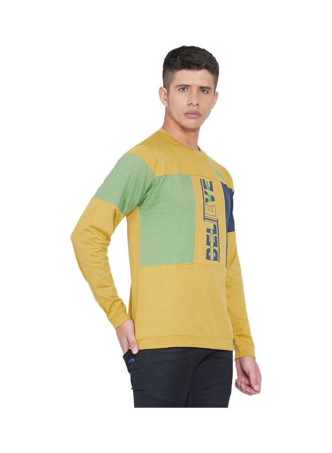 LAUREN Smith Graphic Printed Sweatshirt Mustard - Image 3
