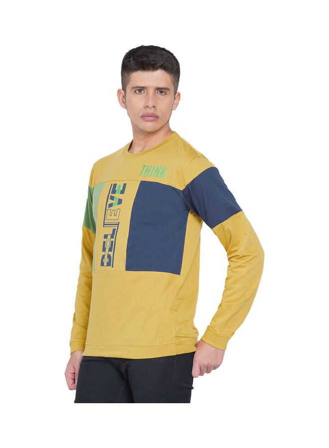 LAUREN Smith Graphic Printed Sweatshirt Mustard - Image 4