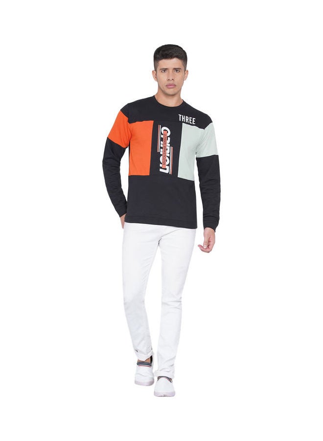 لورين سميث كنزة فضفاضة جرافيك أسود/ برتقالي/ رمادي - Image 5