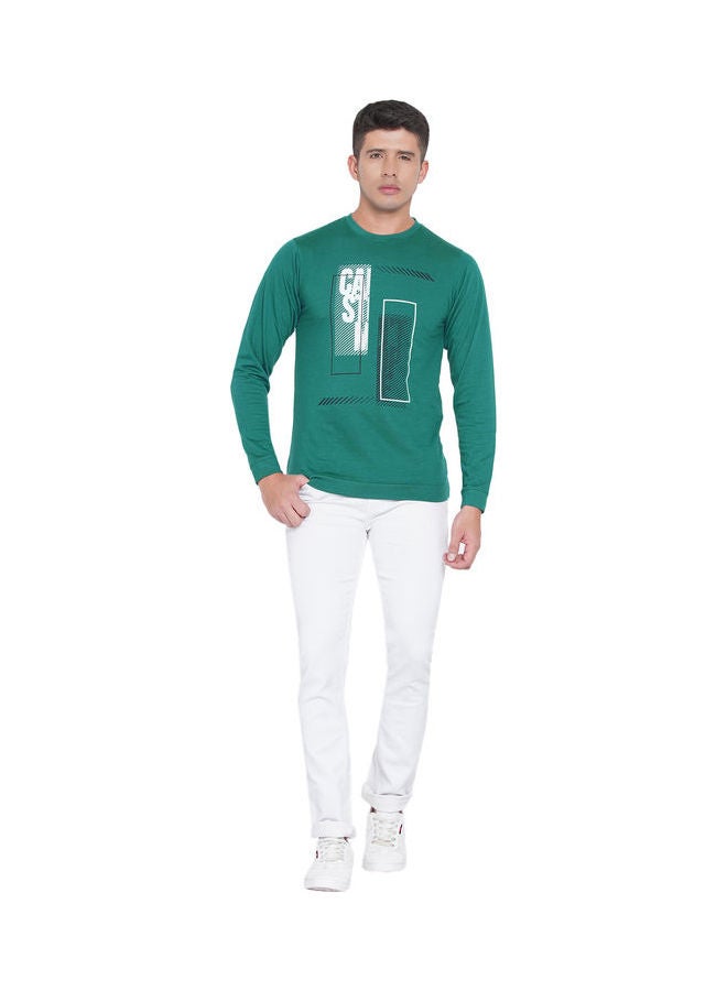 لورين سميث كنزة فضفاضة جرافيك أزرق مخضر - Image 5