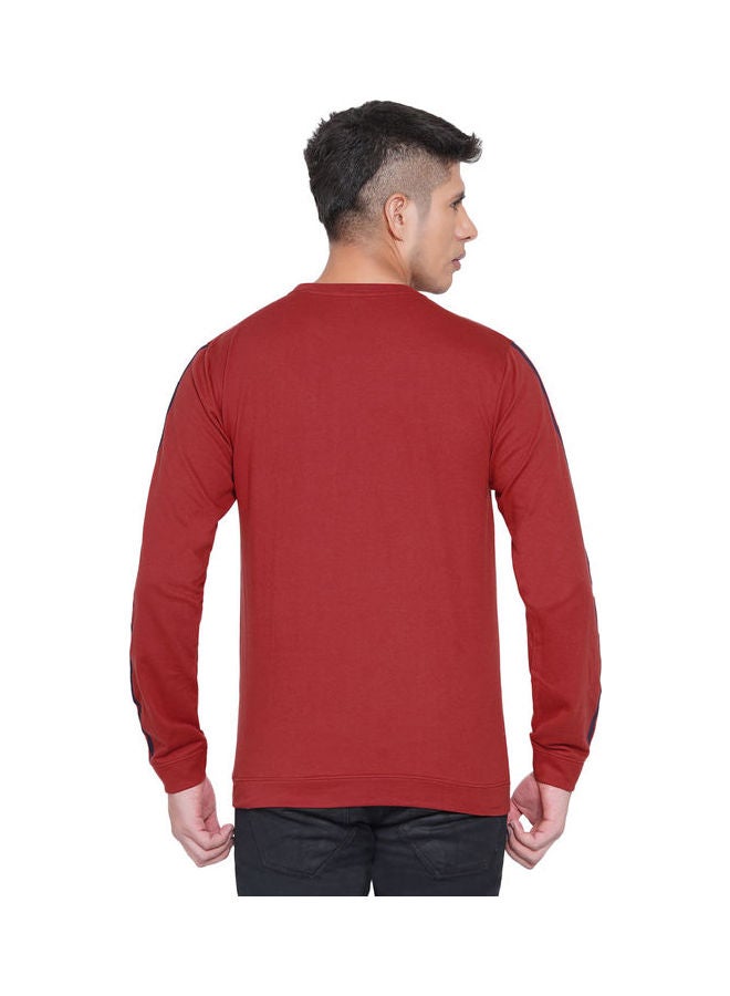 لورين سميث كنزة فضفاضة جرافيك خمري - Image 2