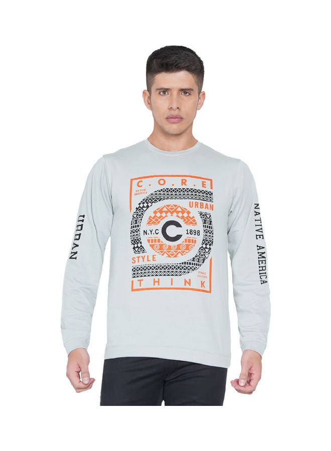 لورين سميث كنزة فضفاضة جرافيك رمادي - Image 1