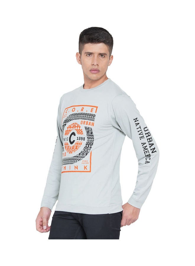 لورين سميث كنزة فضفاضة جرافيك رمادي - Image 4