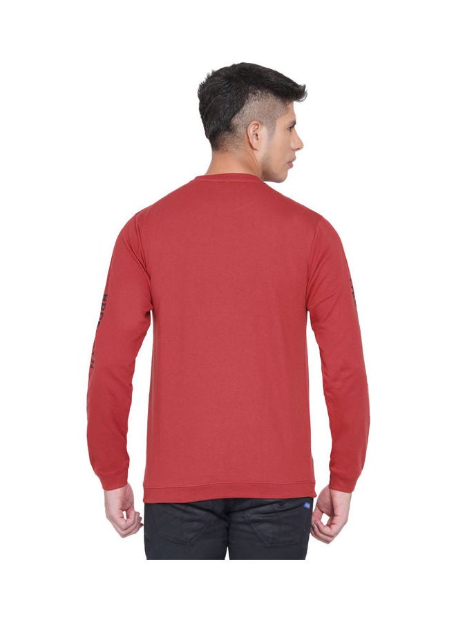 لورين سميث كنزة فضفاضة جرافيك خمري - Image 2