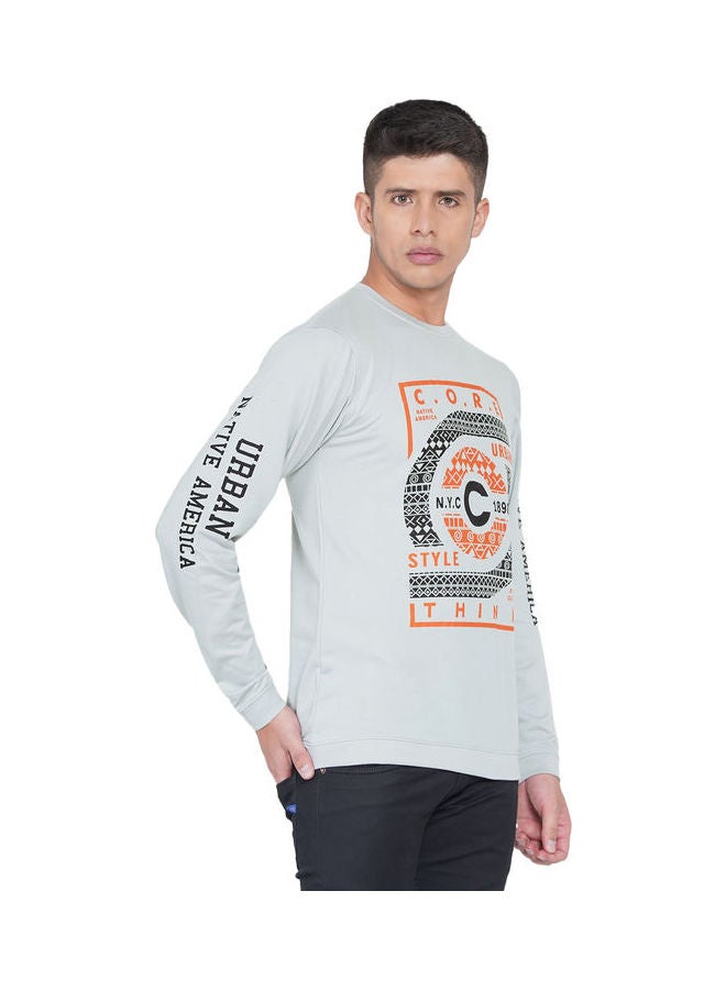 لورين سميث كنزة فضفاضة جرافيك رمادي - Image 3