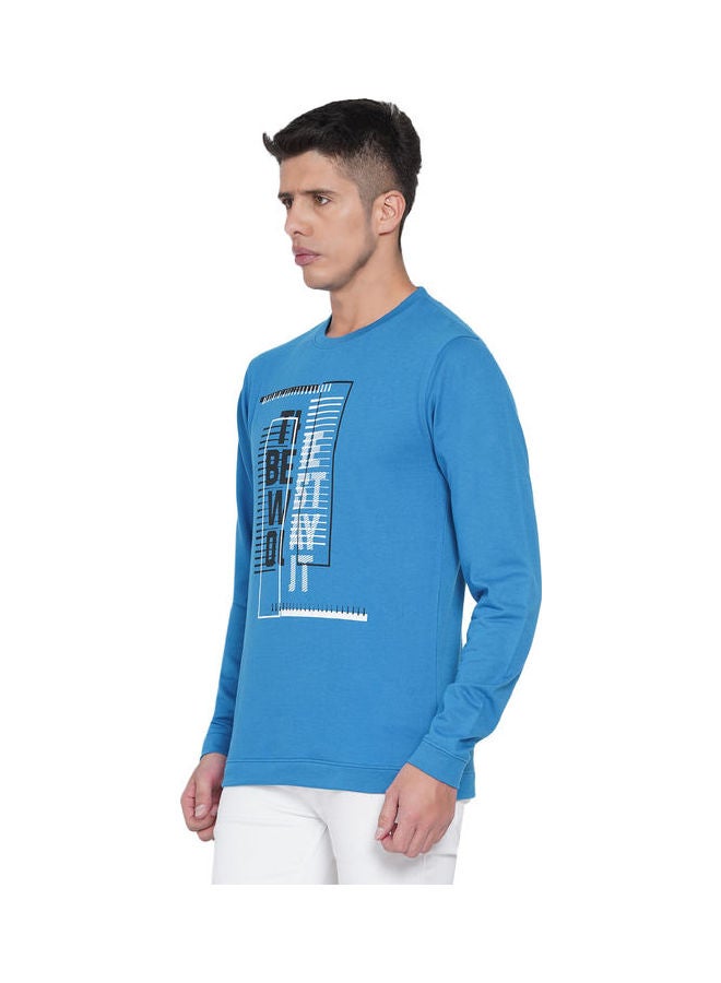 لورين سميث كنزة فضفاضة جرافيك أزرق إنك - Image 4