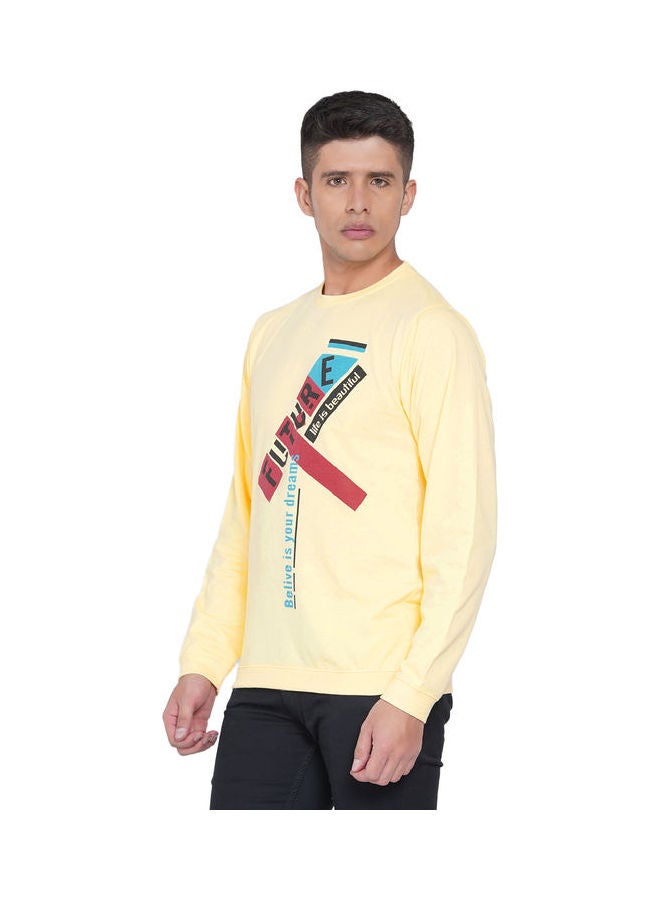 لورين سميث كنزة فضفاضة جرافيك أصفر - Image 4