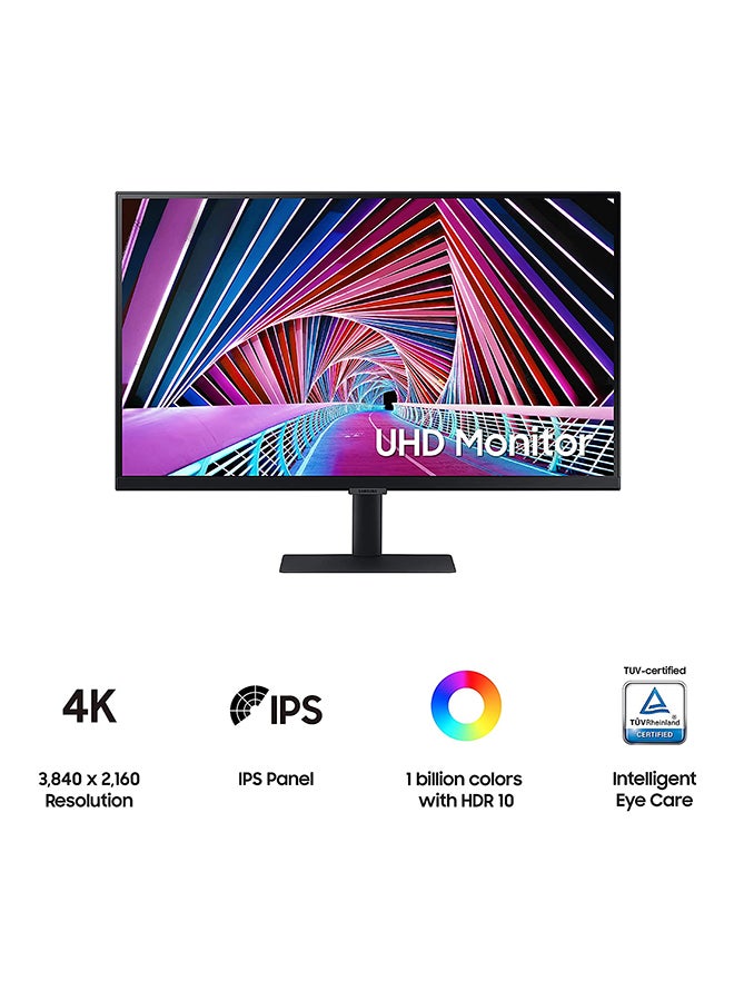 Samsung - 27'' IPS 4K UHD Flat Business Monitor, Max 60Hz Refresh Rate, 3840x2160 Resolution, HDR10, 16:9 Aspect Ratio, 5ms Response Time, 178°/178° Viewing Angle, sRGB 99%, HDMI | LS27A700NWMXUE Black - Image 1