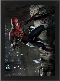 Spiderman Abstract Wall Art Poster Frame Black 21x30cm